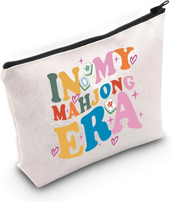 Mahjong Makeup Bag Board Game Gift Mahjong Player Gift Mahjong Lover Mahjong Player Gift Gambling... | Amazon (US)