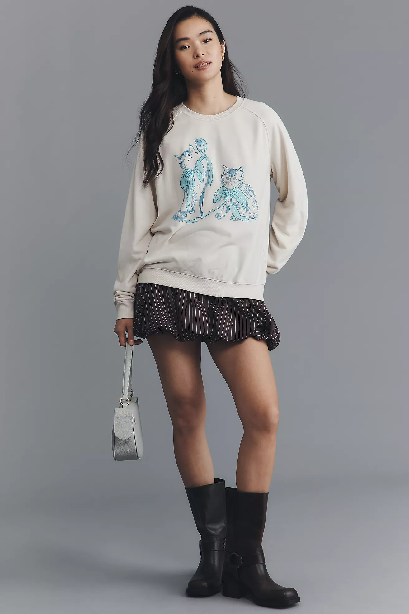 Maeve Animal Friends Crew-Neck Sweatshirt | Anthropologie (US)