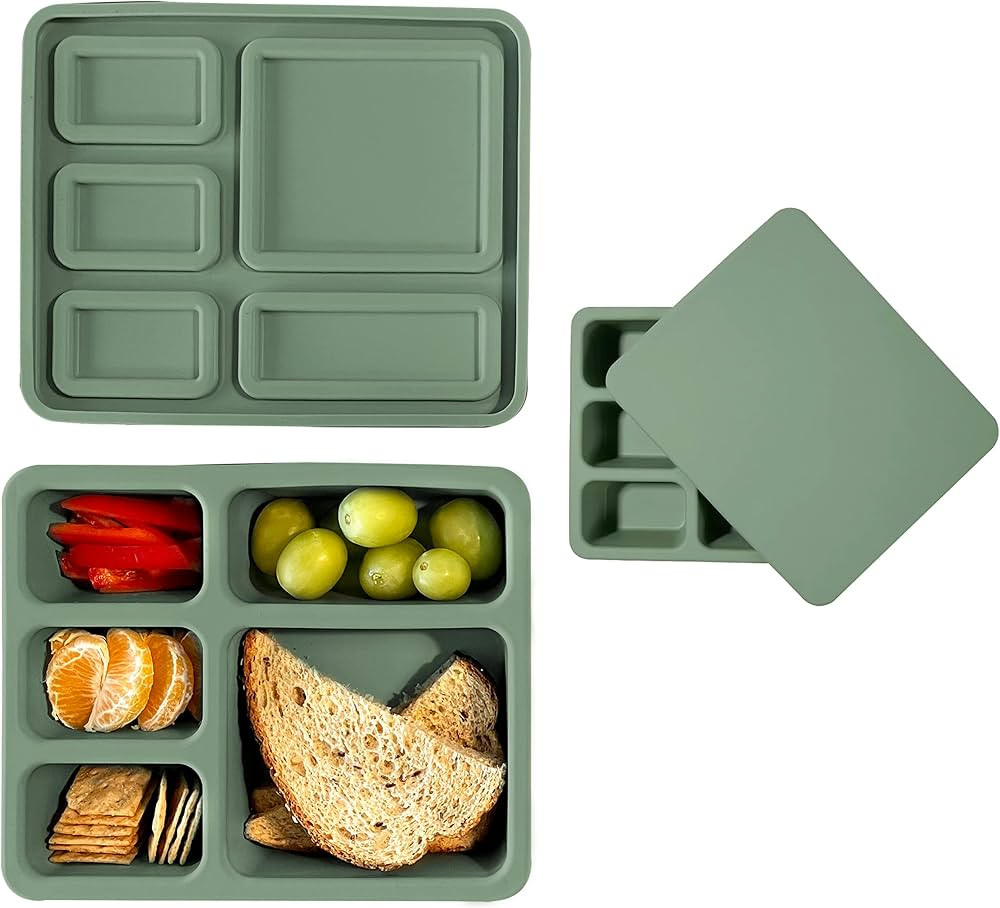 Austin Baby Co Leak-Proof Bento Lunch Box for Kids – Silicone Kids Lunch Container with 5 Leakp... | Amazon (US)