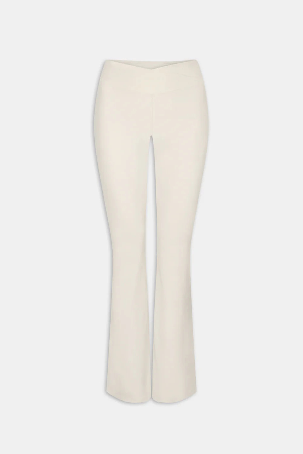 DAYFLEX WRAP HIGH WAISTED FLARED YOGA PANT - BUTTERMILK | TALA (UK)