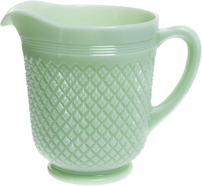 Mosser Glass 48 oz Jadeite Green Glass Addison Pitcher - 8 1/2"Dia x 7 1/2"H | Amazon (US)