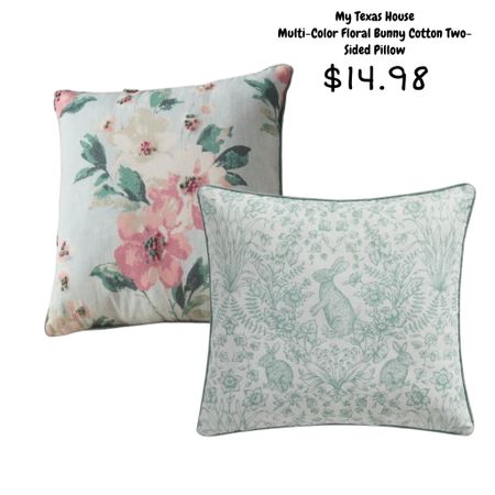 My Texas House Lisette 18" x 18" Multi-Color Floral Bunny Cotton Decorative Pillow

#LTKhome #LTKfindsunder50 #LTKSeasonal