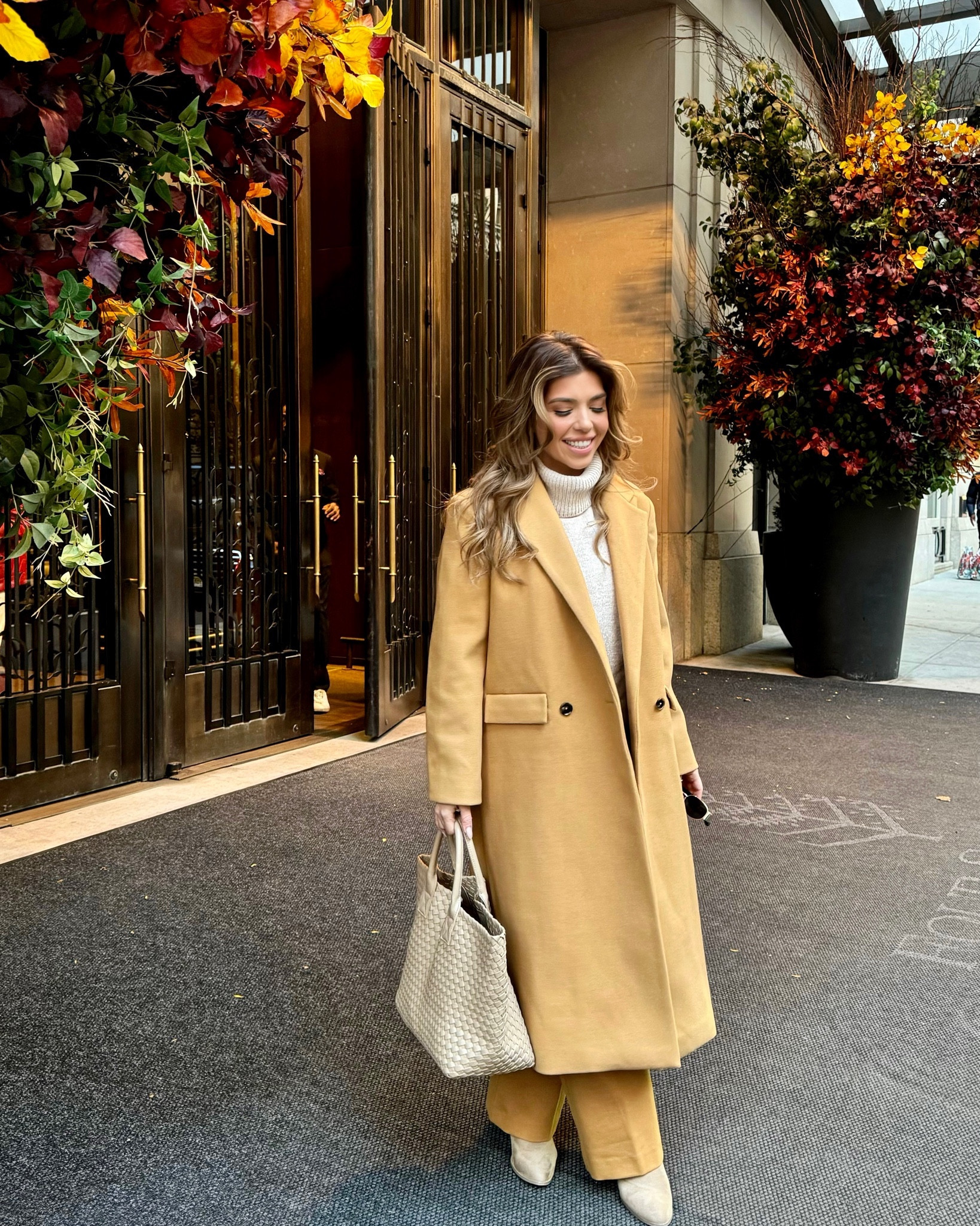 Wearing my Walmart coat + turtleneck in NYC ✨ size down in the coat (it’s very oversized on its own.) too I’m wearing in a small and my pants are a size 4. Finished off the look with my woven bag and amazon boots + sunglasses 🕶️ 

Walmart fashion, Walmart coat, Walmart fall, Walmart winter, found it on Amazon, Madison Payne 

#LTKSeasonal #LTKHoliday #LTKstyletip