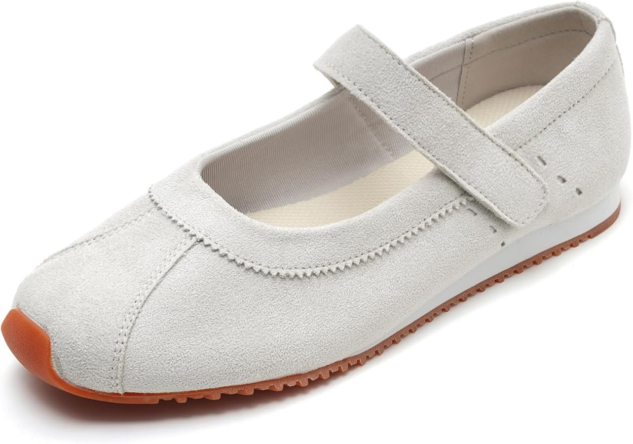 Women’s Mary Jane Flats Slip On Sneakers Comfortable Walking Shoes for Work Casual Retro | Amazon (US)