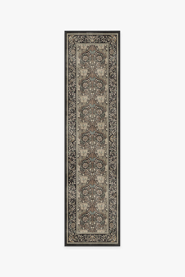 Morris & Co. Honeysuckle & Tulip Dark Wood Rug | Ruggable