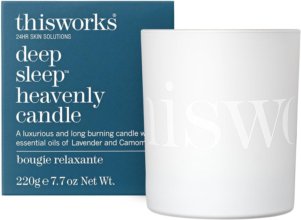 This Works Deep Sleep Heavenly Candle, 220 g - Luxury Candle Enriched with Essential Oils of Lave... | Amazon (UK)