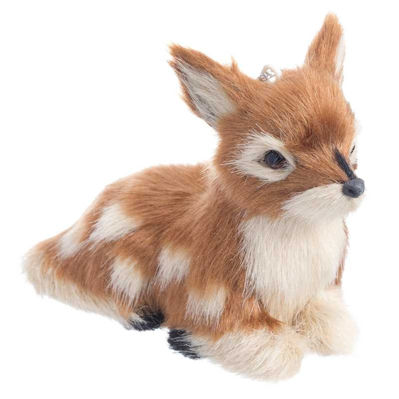 Plush Fox Ornament, 2" | At Home