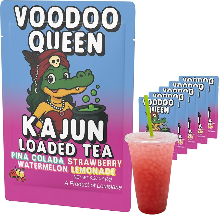 Kajun Loaded Tea Packets \u2013 Voodoo Queen | Pina Colada + Strawberry + Watermelon + Lemonade F... | Amazon (US)