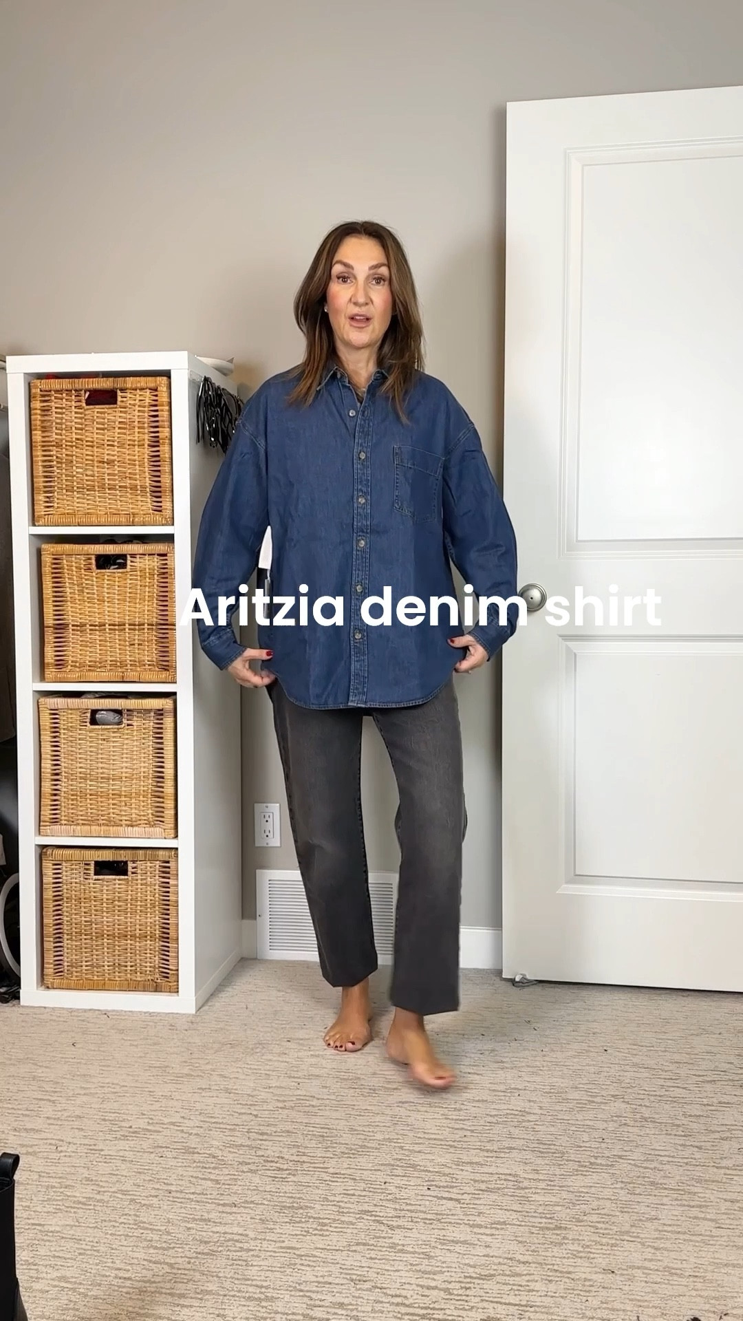 Really good basic denim shirt, still on sale through today (Dec 1)!
I’m 5’ 7” size 4ish wearing my usual small. My wash is “bleu in the dark"


#LTKOver40 #LTKSaleAlert #LTKFindsUnder100