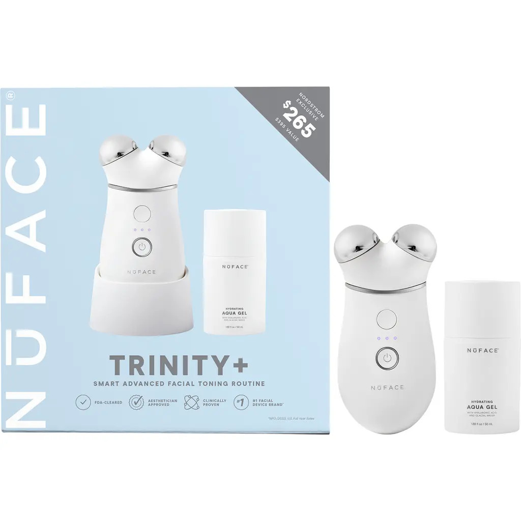 NuFACE® TRINITY+ Smart Advanced Facial Toning Starter Kit $395 Value in White at Nordstrom | Nordstrom