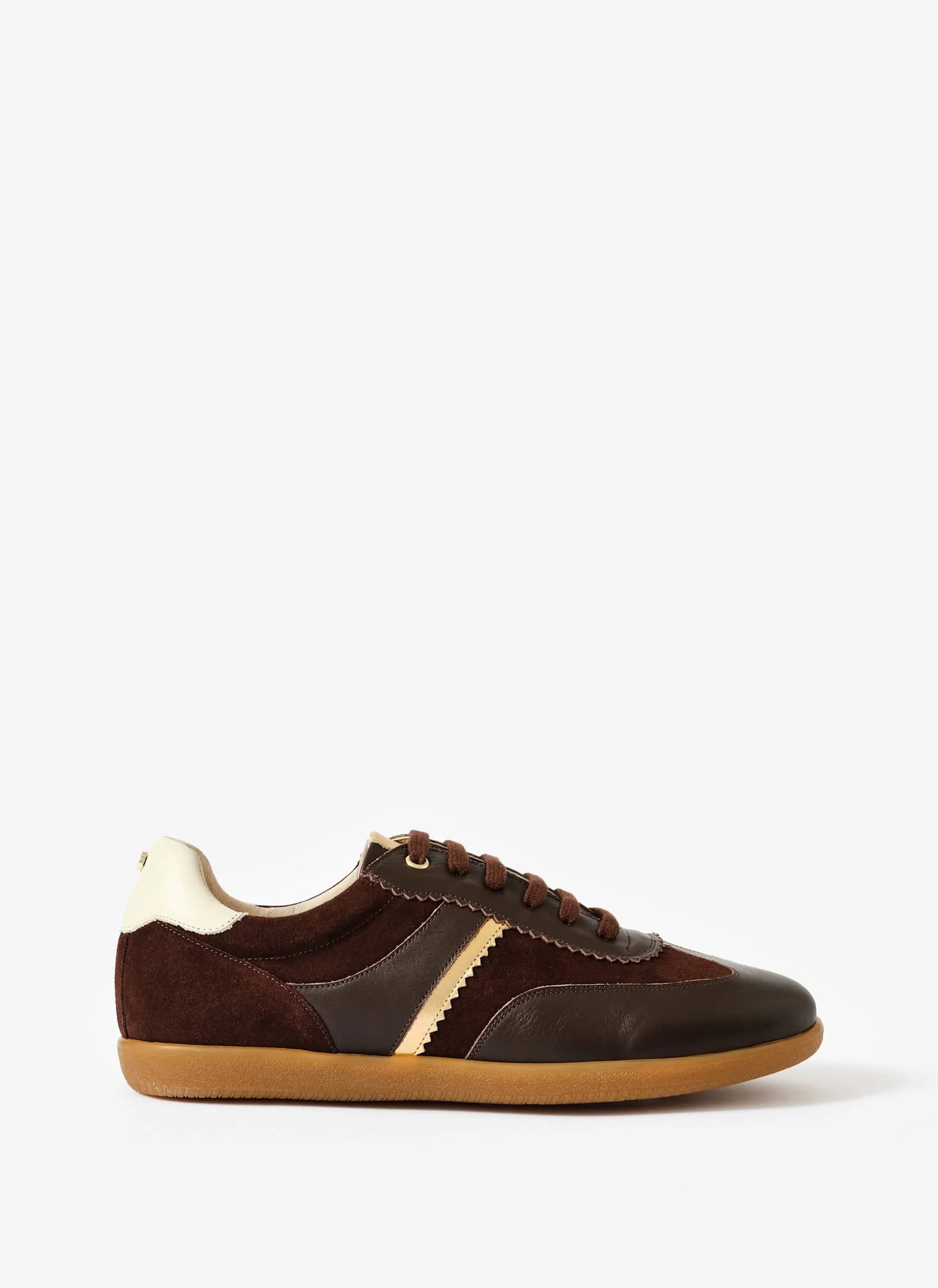 Lucia Brown Suede Trainers | Mint Velvet
