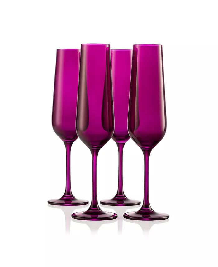 Sheer Champagne Flutes, Set of 4 | Macys (US)