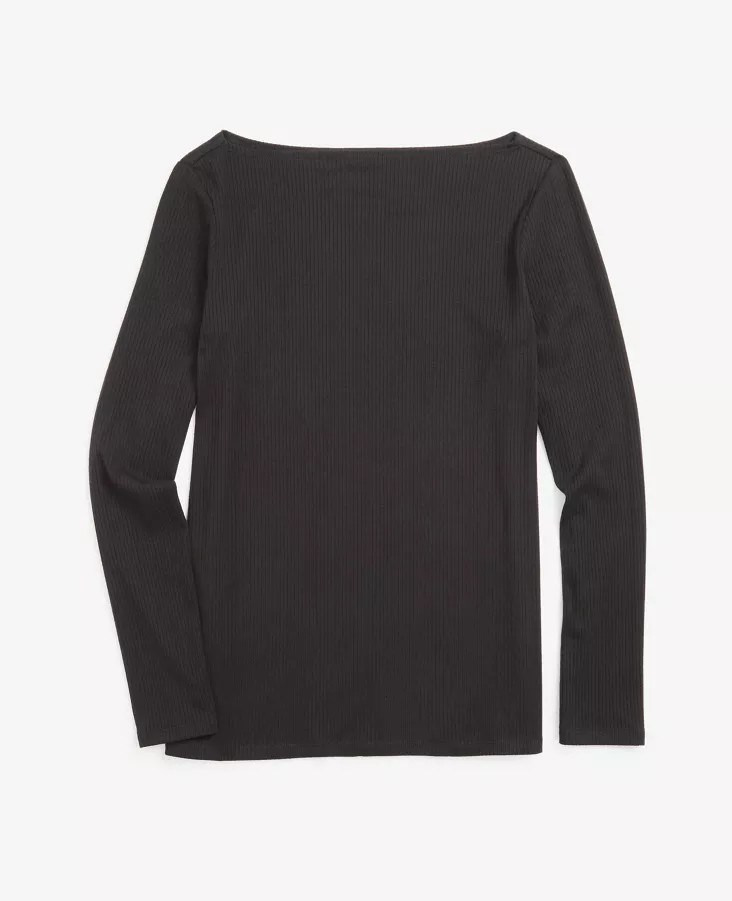RIBBED BOATNECK TOP | Ann Taylor Factory