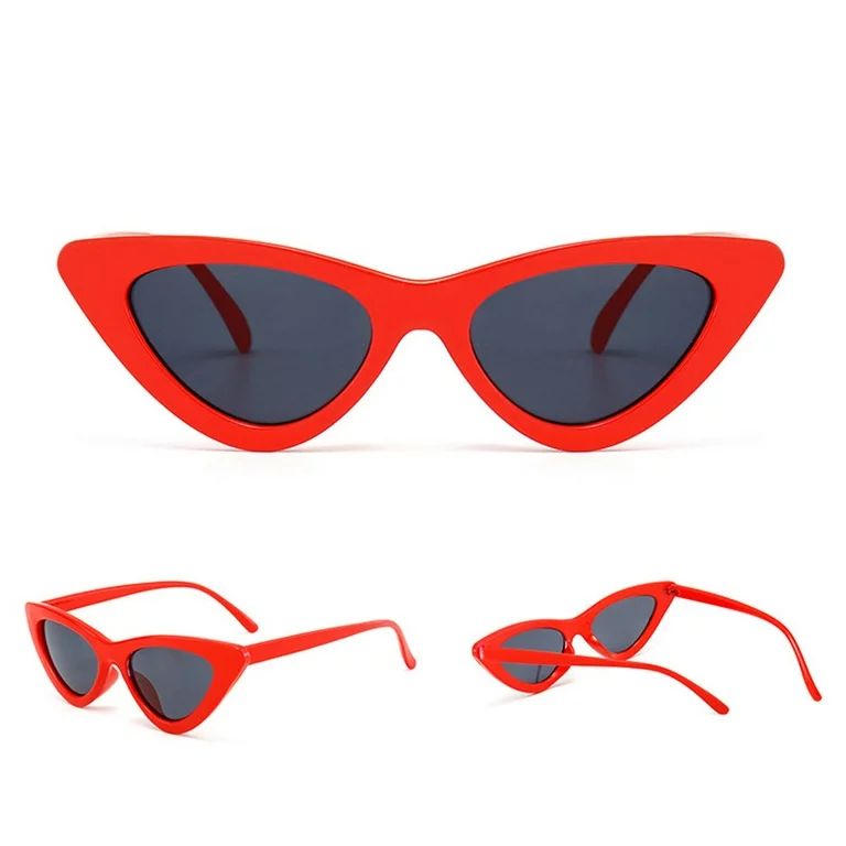 Women Fashion Cat Eye Shades Sunglasses Integrated UV Candy Colored Glasses - Walmart.com | Walmart (US)