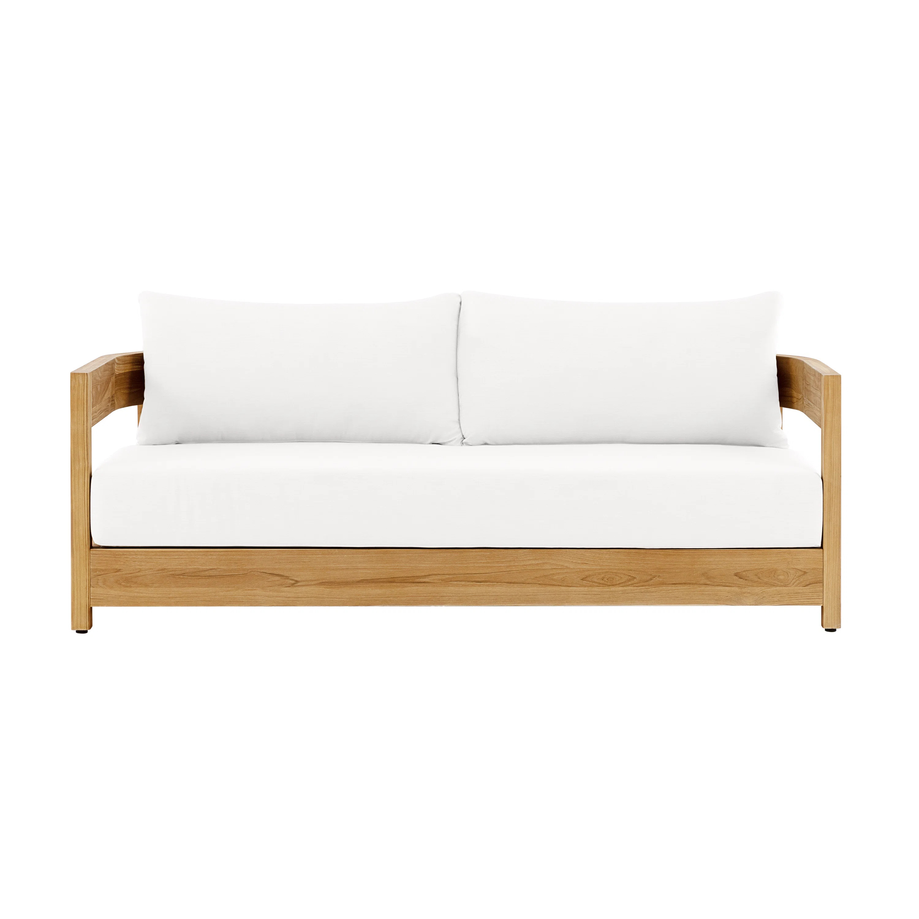 Everlee Teak Outdoor Sofa with Sunbrella Cushions | Joss & Main