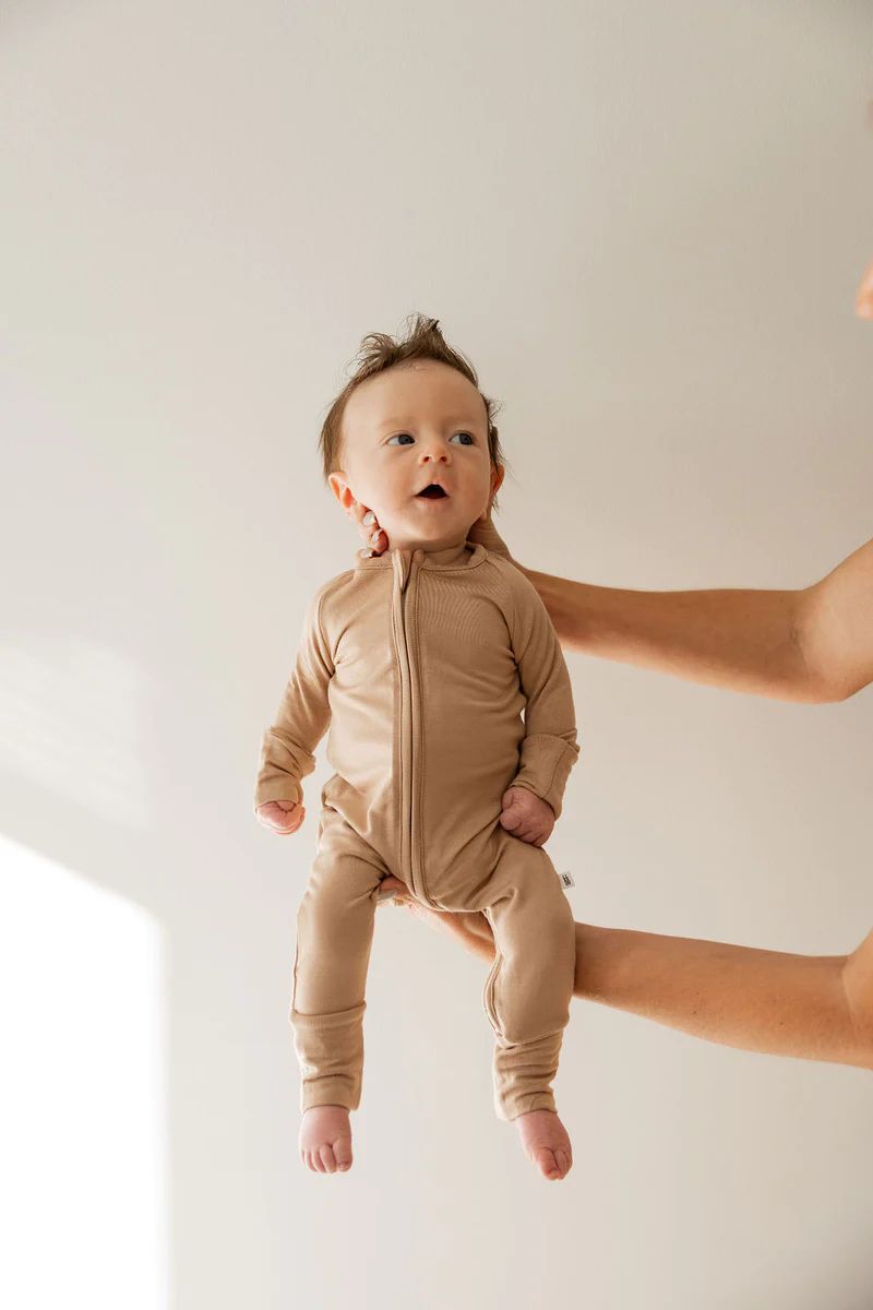 Toffee | Bamboo Zip Pajamas | Forever French