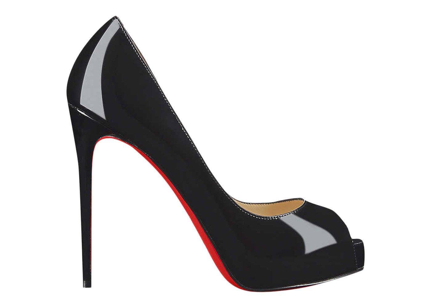 Women's Christian Louboutin New Very Prive 120 Pump Patent Leather Sneakers in Black/Red | StockX