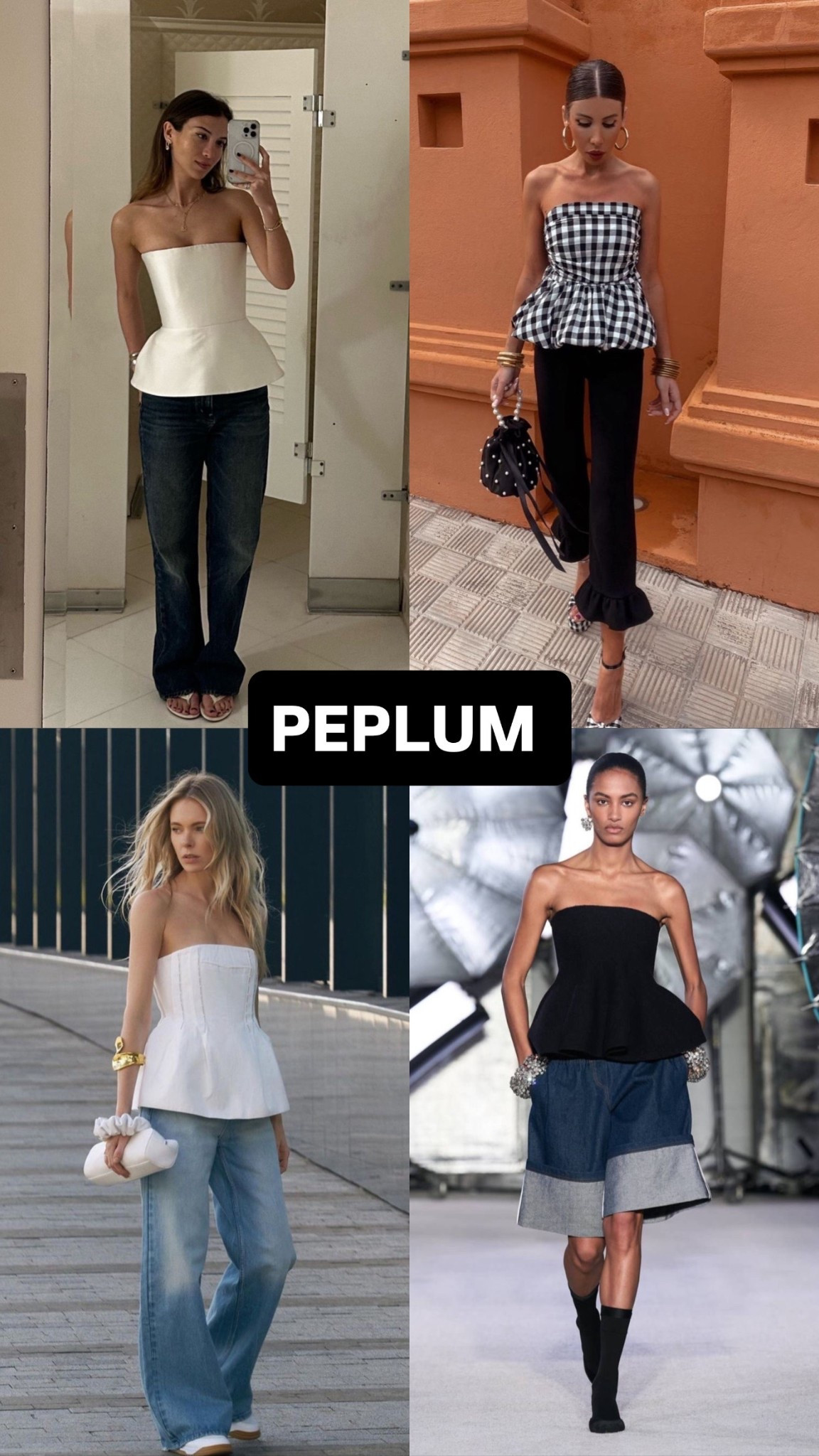 Peplum tops is a huge spring 2026 trend