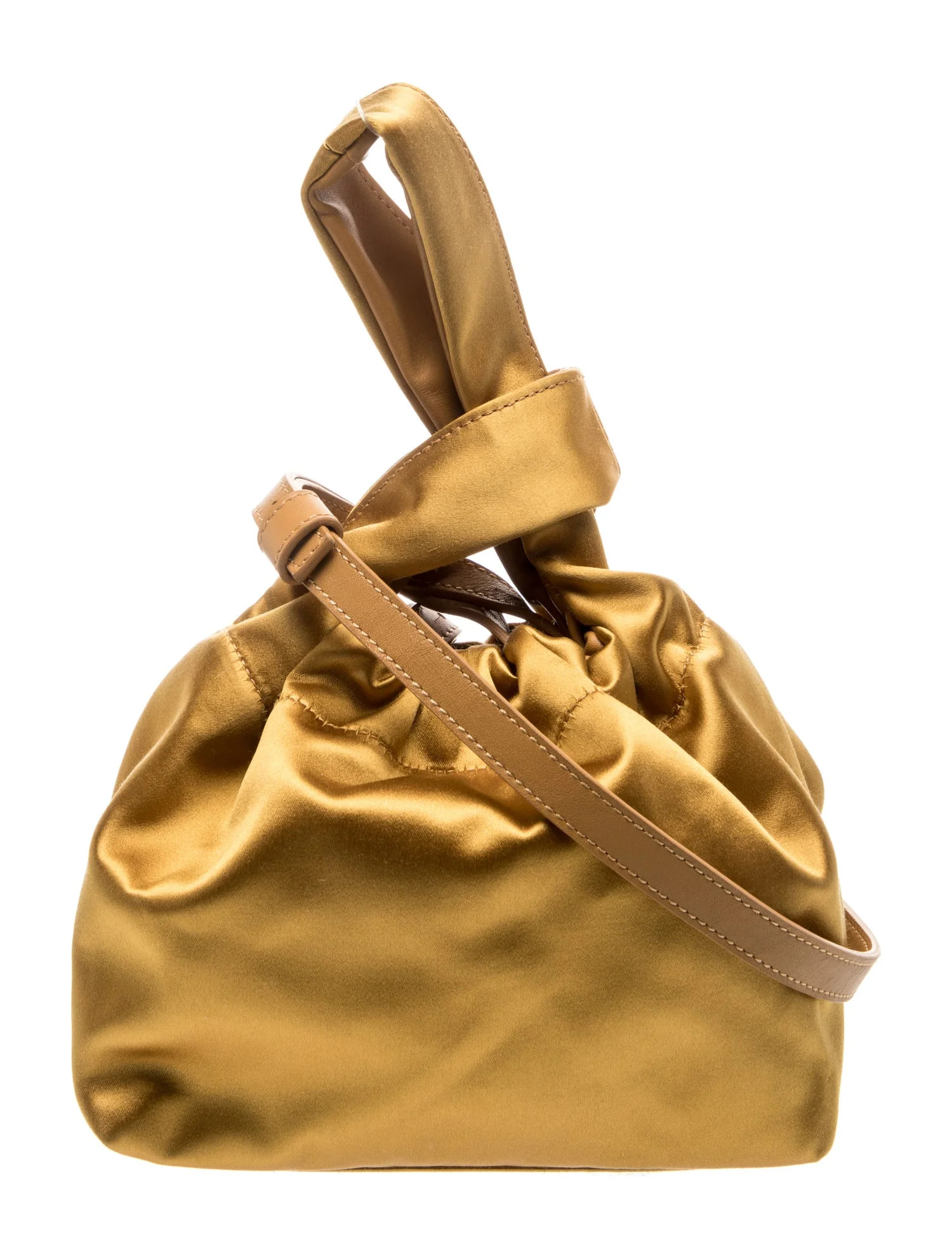 DeMellier Leather Bucket Bag - Brown Crossbody Bags, Handbags - WDEME23183 | The RealReal | The RealReal