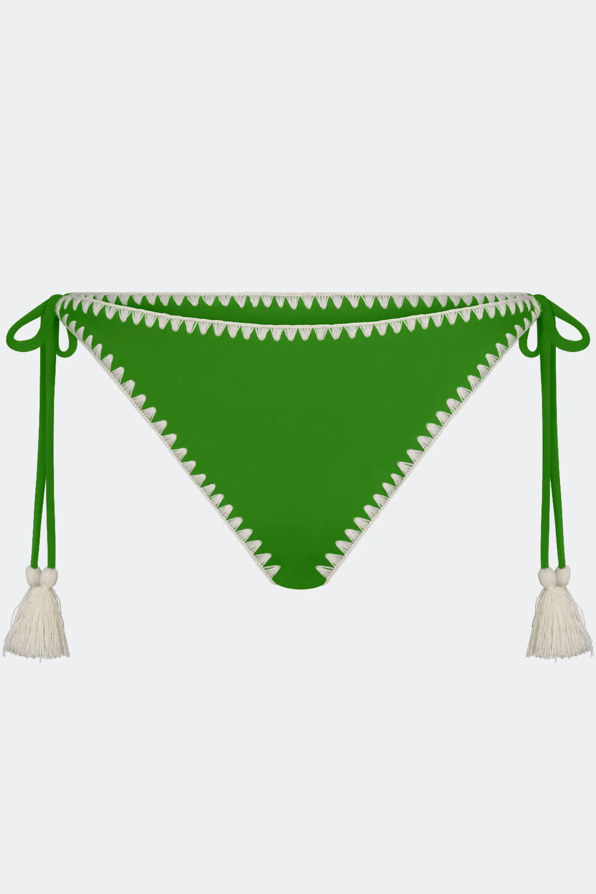 Bwai Embroidered Bikini Bottom In Grass Green | Simon Miller