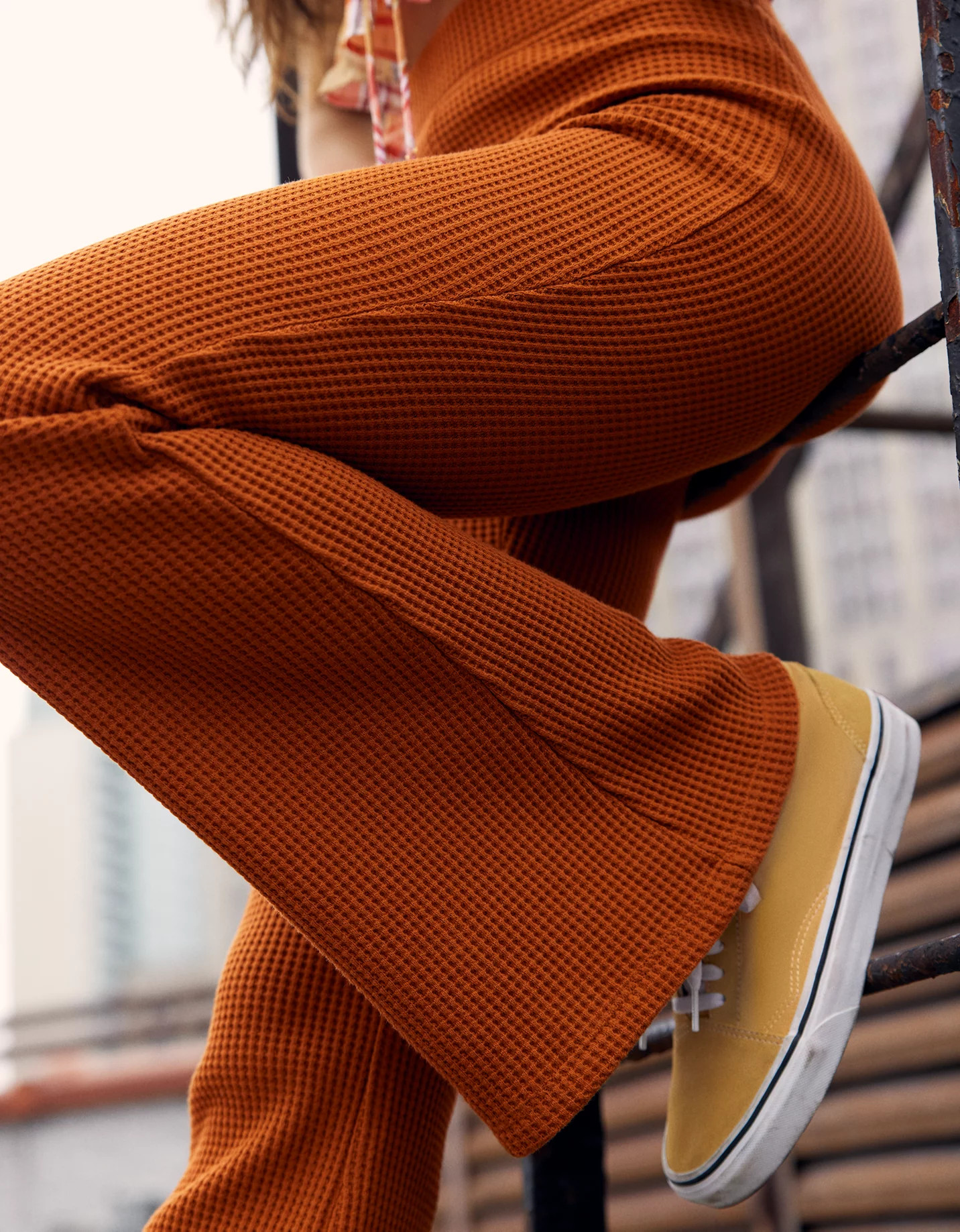 Aerie Waffle High Waisted Flare Pant | Aerie