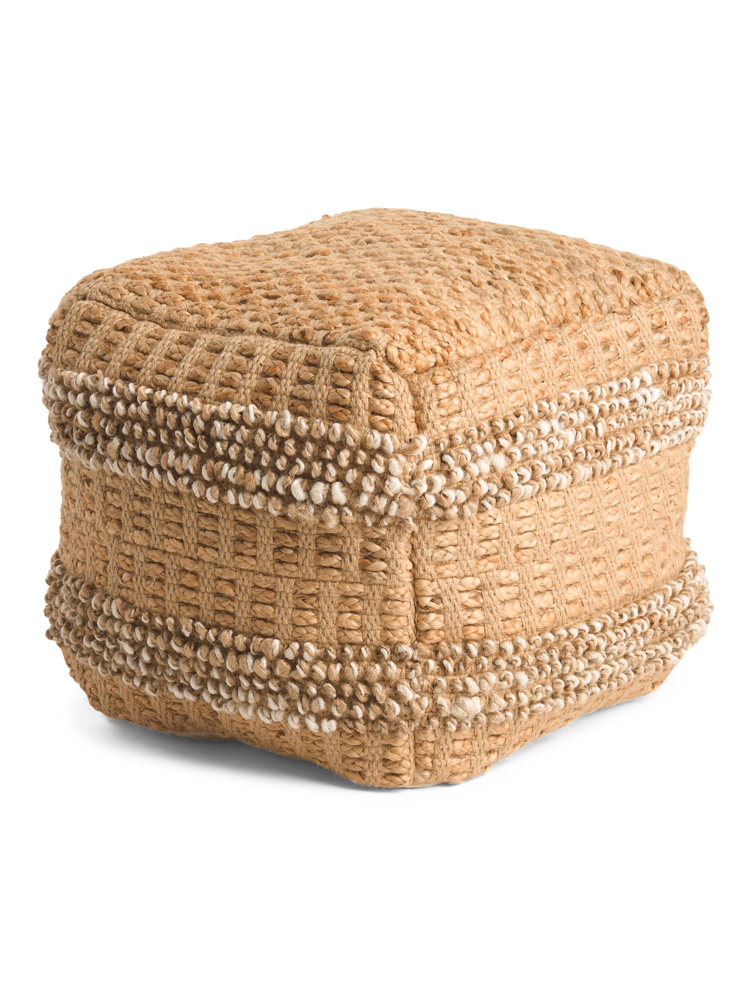 18x18 Baldemar Woven Pouf | TJ Maxx