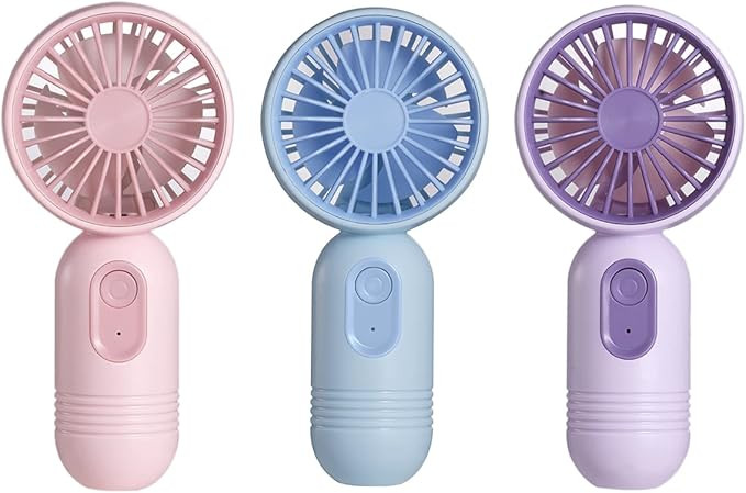VanSmaGo [Portable Mini Fan 3-pack Handheld Personal Small Fan with 3-speed for Travel, USB Recha... | Amazon (US)