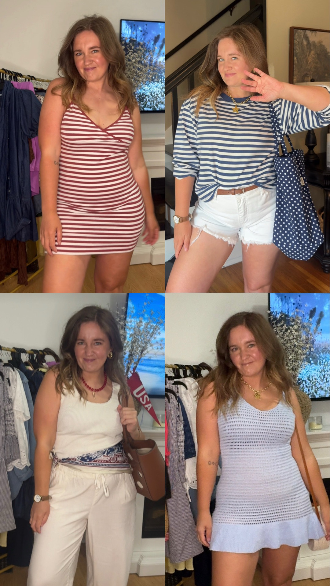 🇺🇸✨ Fourth of July outfit roundup! From comfy casual to classic Americana, these were some of my favorite looks this week. ❤️🤍💙 Which one was your favorite? Everything is linked in my LTK for easy shopping before the summer sales are gone!

#FourthOfJulyStyle #FourthOfJulyFashion #AmericanaStyle #SummerStyle #WalmartFashion #AffordableFashion #LTKStyle #LTKCreator #SummerOutfits #OOTD #EverydayStyle #BudgetFashion #CasualChic #MomStyle #FashionFinds #WalmartFinds #StyleInspo #RedWhiteAndBlue #SummerLooks #OutfitRoundup

#LTKgrwm #LTKootd #LTKSeasonal