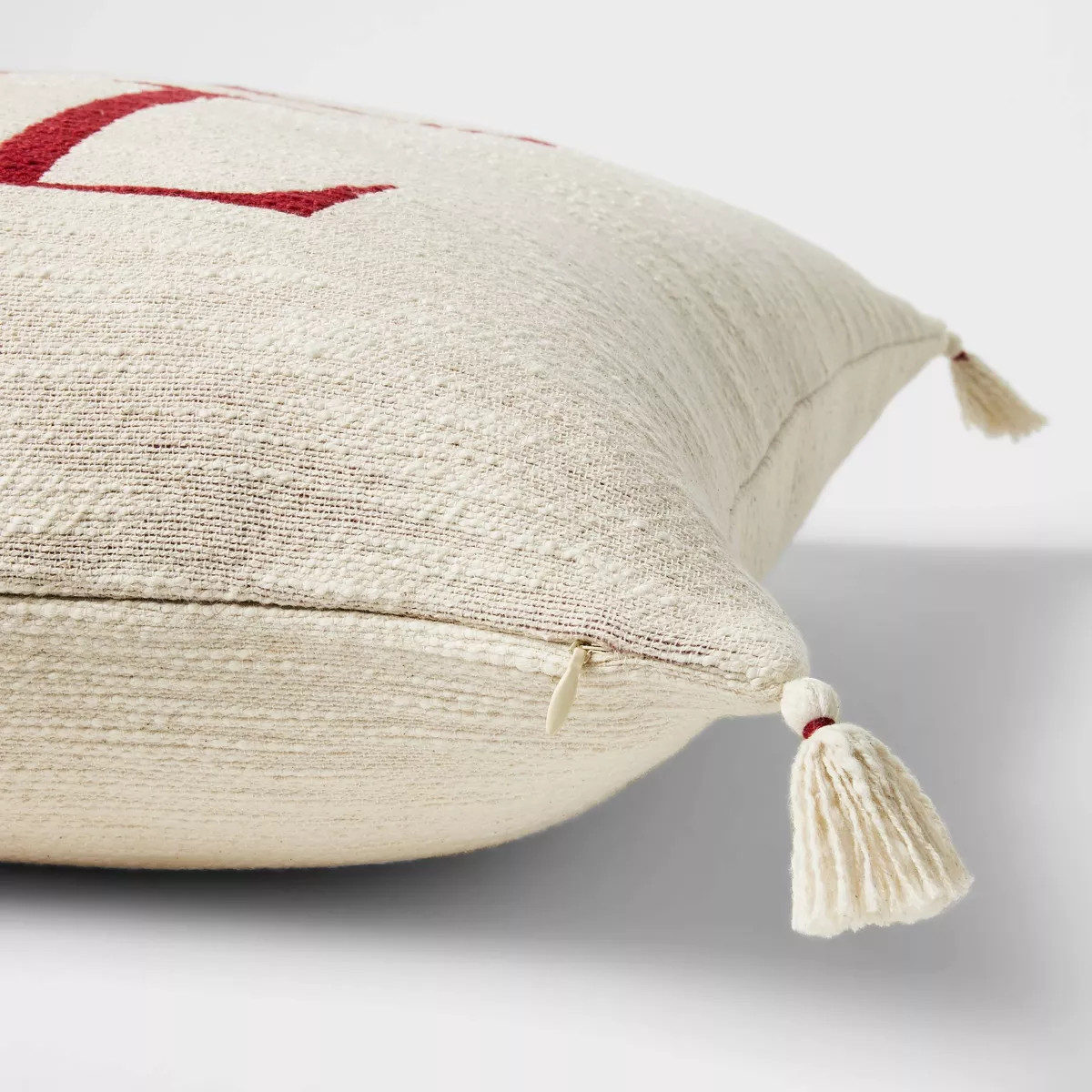 Woven Noel Square Throw Pillow Cream - Threshold™ designed with Studio McGee | Target