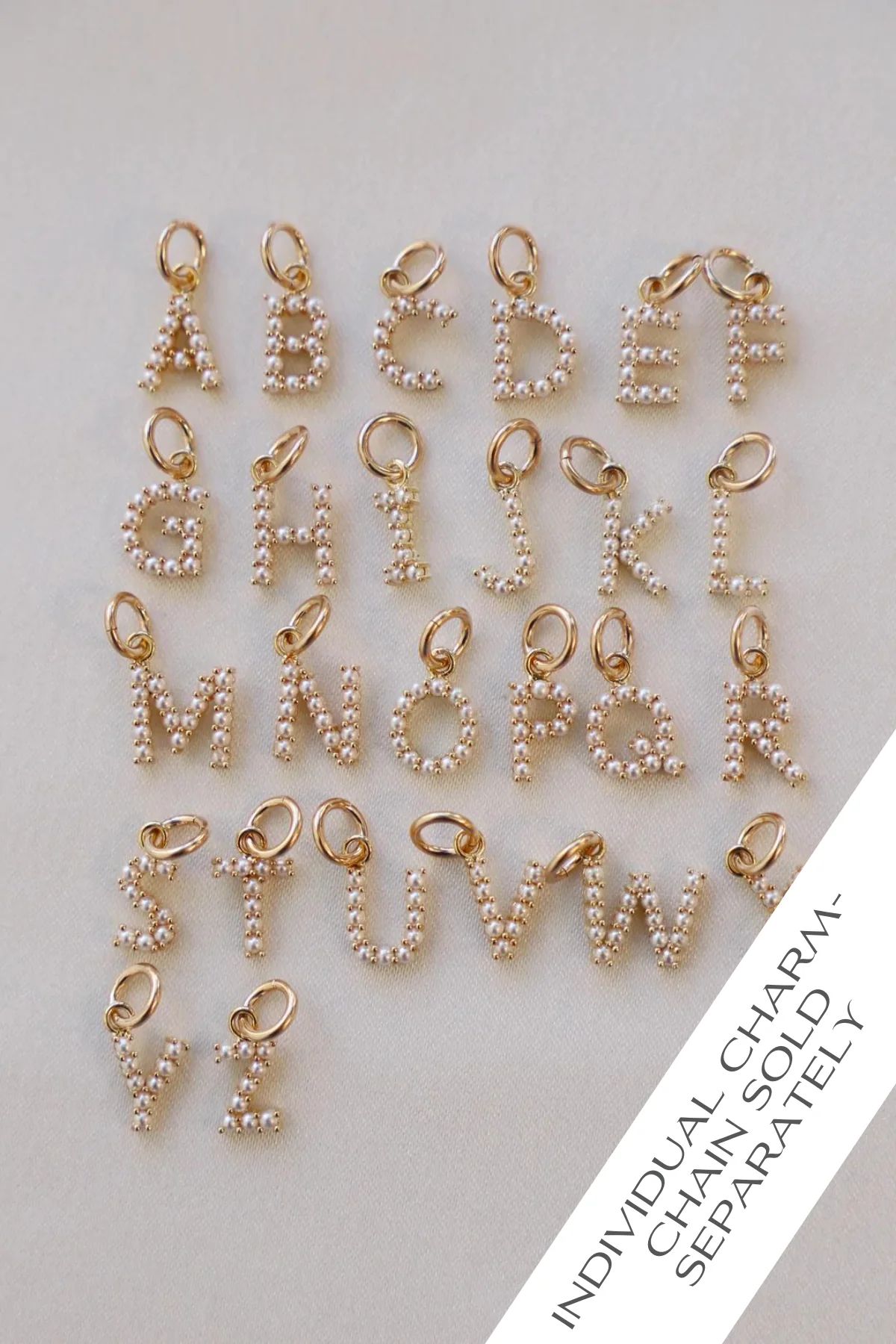 PEARL INITIAL CHARM | Katie Waltman Jewelry