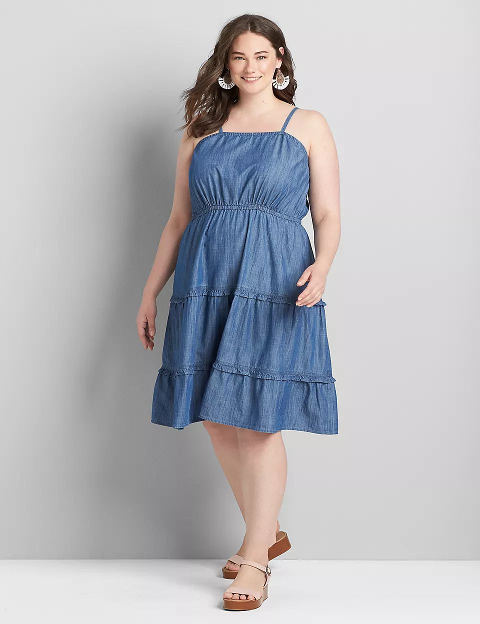 Sleeveless Tiered Ruffle Short Dress | Lane Bryant (US)
