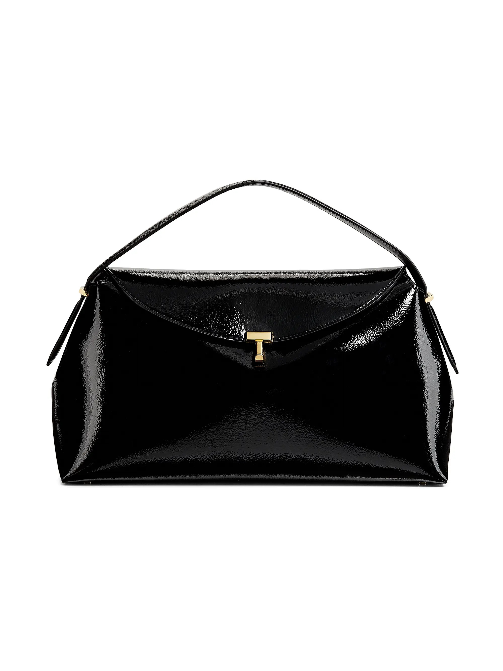 T-Lock Naplack Leather Top Handle Bag | Saks Fifth Avenue