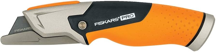 Fiskars 770010-1001 Pro Utility Knife, Fixed, Orange/Black | Amazon (US)