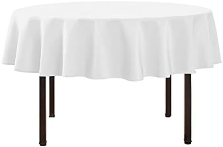 Softalker Round Tablecloth Waterproof & Stain Resistant Table Cloth Wrinkle Free Fabric Washable 210 | Amazon (US)