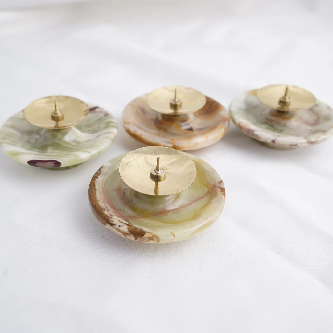 Natural Onyx Candle Holder, Taper Candle Holders, Marble Candle Stick Holder, Marble Candle Holde... | Etsy (US)