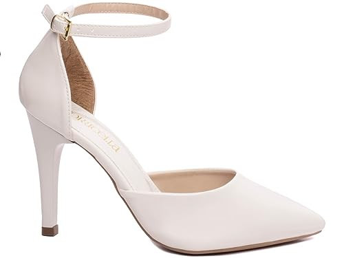 Sapato Scarpin Salto Alto Bico Fino Saia e Blusa Off White Branco Torricella (38, Branco) | Amazon (BR)