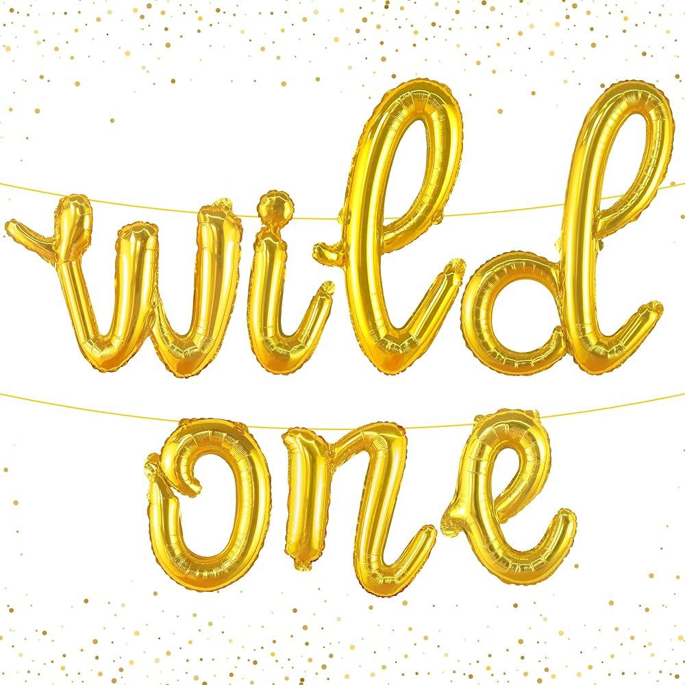 KatchOn, Big Gold Wild One Balloons - 16 Inch | Wild One Letter Balloons | Wild One Birthday Deco... | Amazon (US)