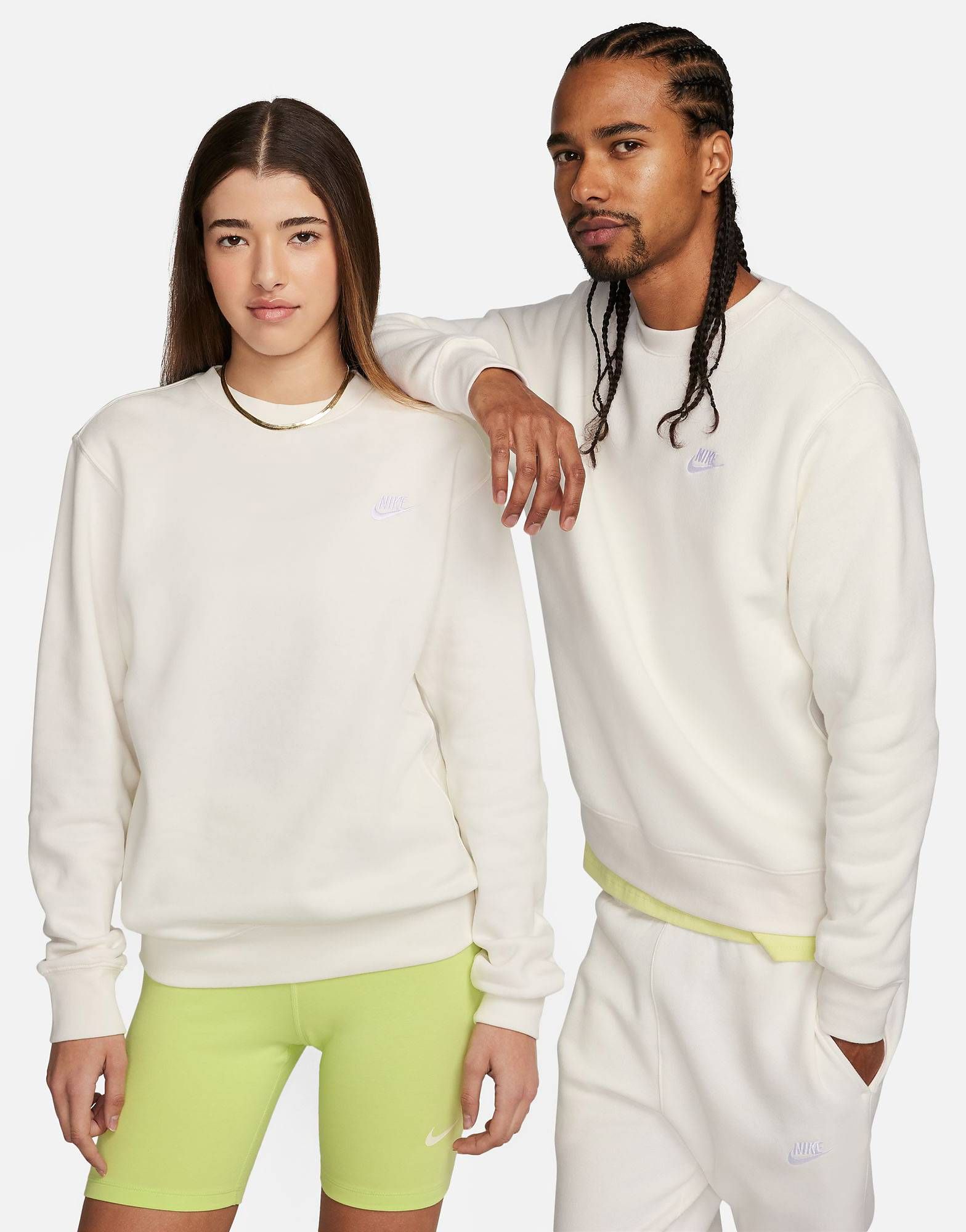 Nike Club unisex crew sweatshirt in off white | ASOS (Global)