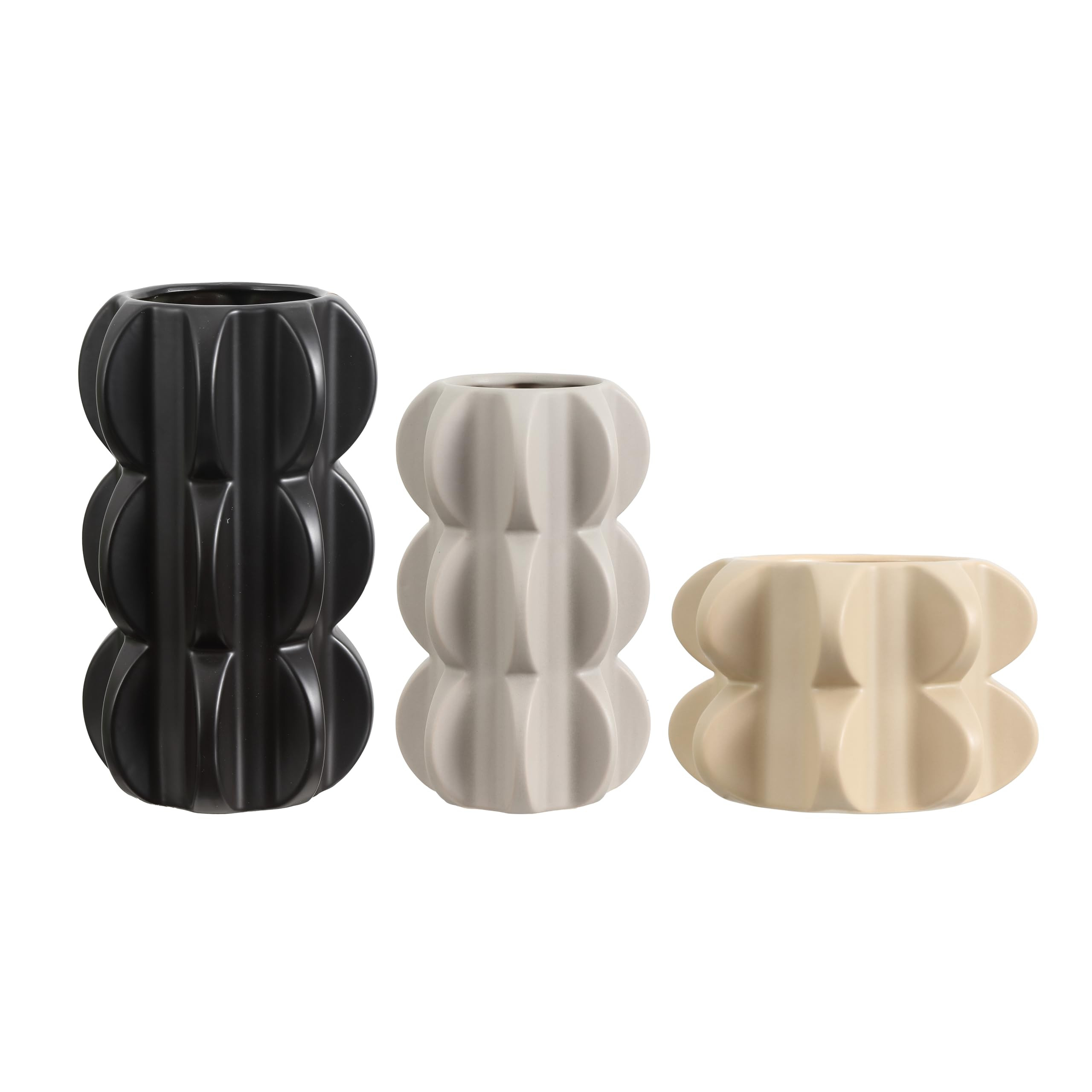 SAFAVIEH Home Collection Felix Ceramic Vases Set of 3 Decorative Modern Accents for Shelf or Table | Amazon (US)