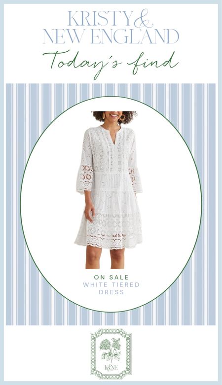 White Tiered Dress on sale now! 

#LTKsalealert #LTKSeasonal #LTKover40