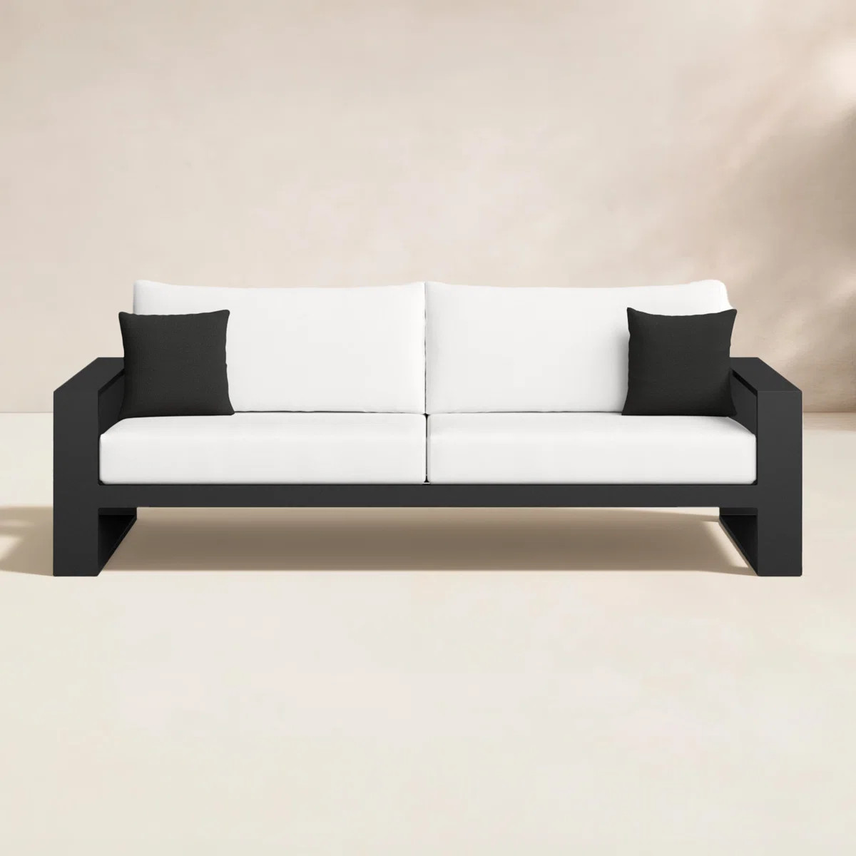 88'' Wide Straight Aluminum Patio Sofa with Sunbrella® Cushions | Wayfair North America