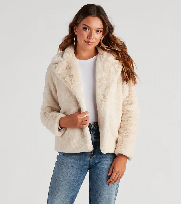 Glam Life Faux Fur Jacket | Windsor Stores