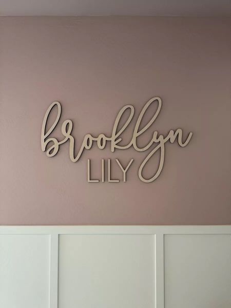Nursery/ kid wood wall name sign is from Etsy! So cute!  I did the 42”

Nursery 
Baby Girl Room
Etsy

#LTKFamily #LTKKids #LTKHome