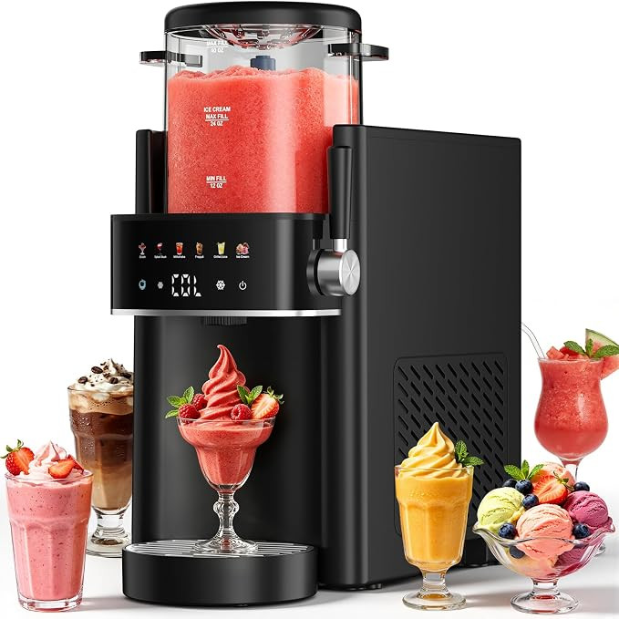 Slushie Machine, Ice Cream Maker, Slushy Machine for Home and Families, No ice needed with Rapid ... | Amazon (US)