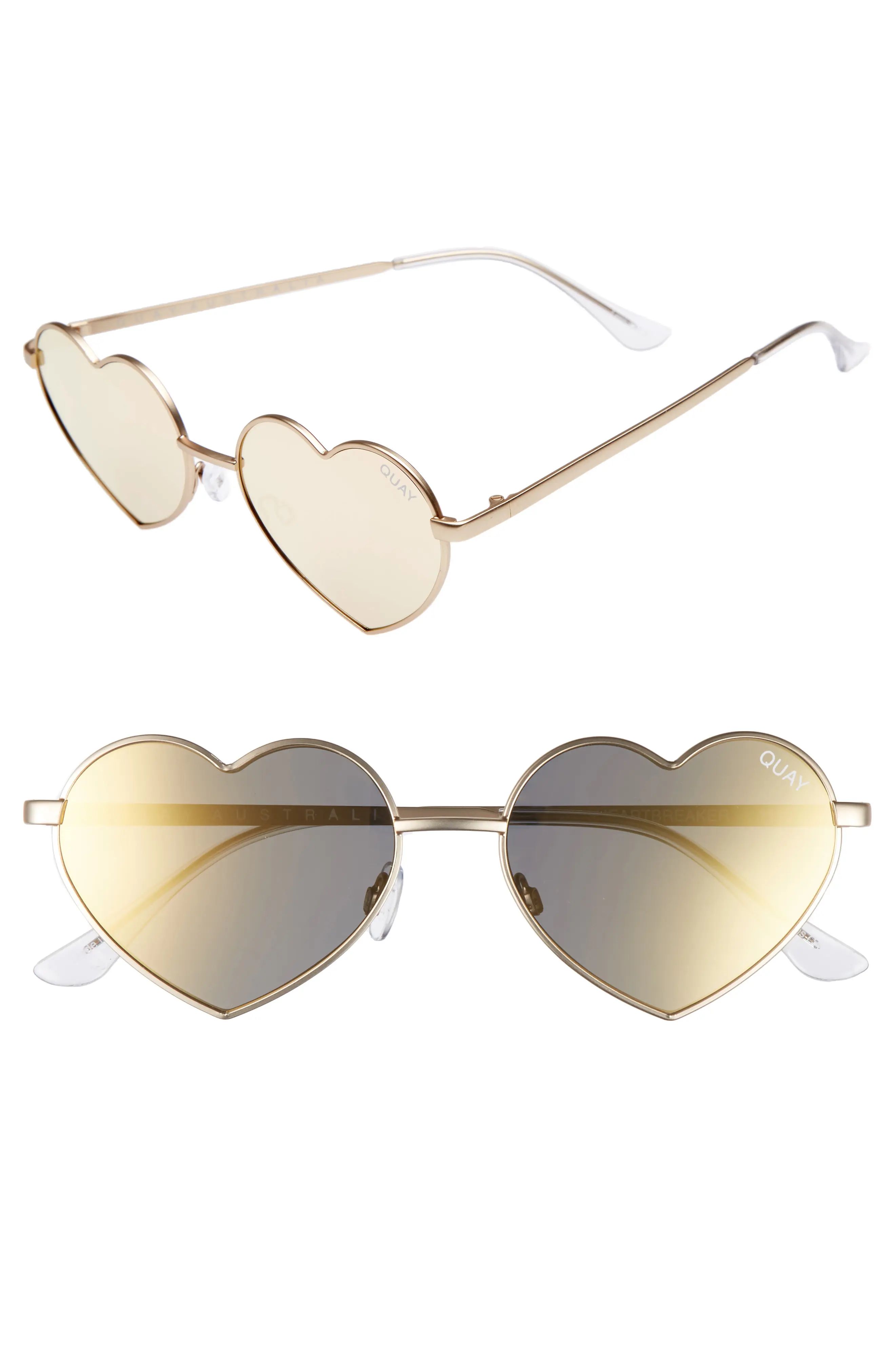 53mm Heart Breaker Heart-Shaped Sunglasses | Nordstrom