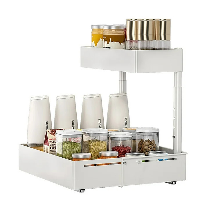 MerryNine Under Sink Organizer and Storage 2 Pack, 2 Tier Kitchen Organizers and Storage, Bathroo... | Walmart (US)