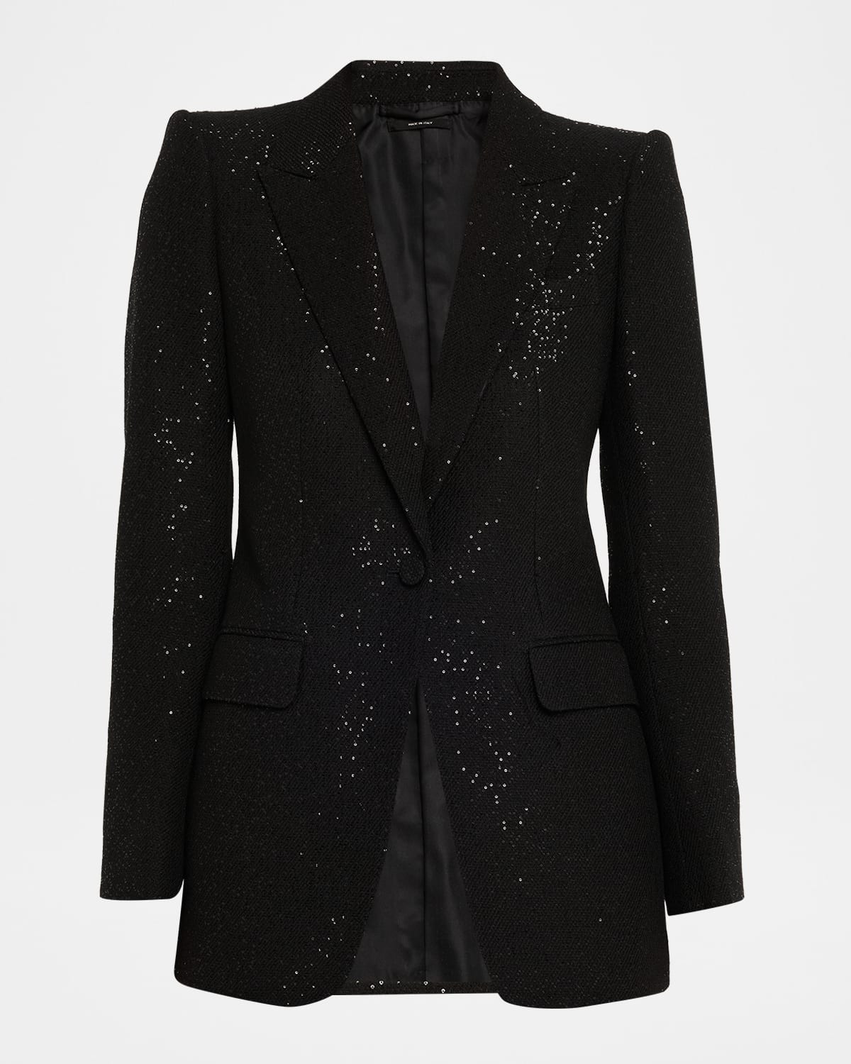 Sequined Single-Breasted Blazer Jacket | Neiman Marcus
