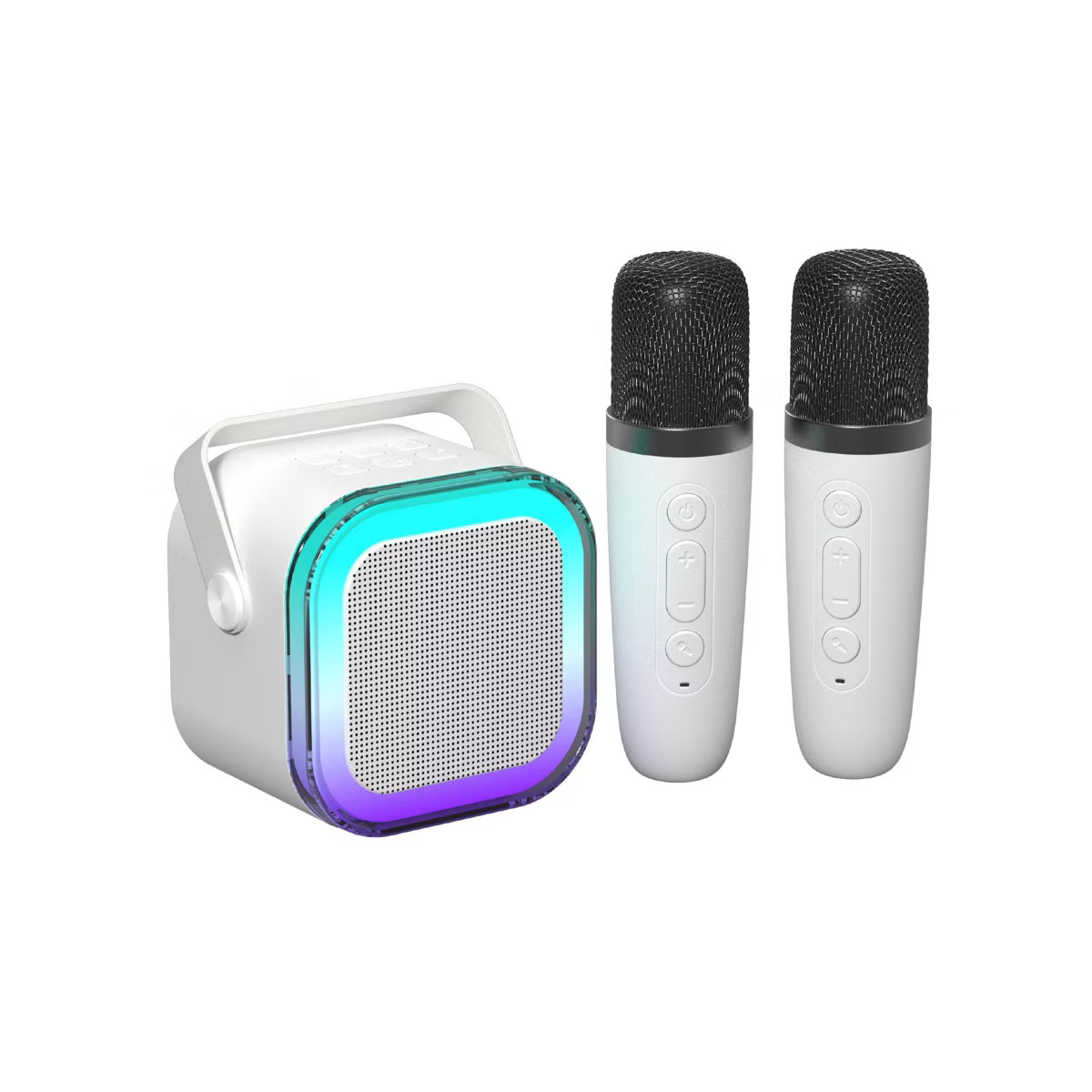 GEMS Portable Karaoke Speaker with Microphones - White | Target
