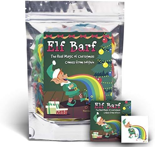Elf Barf Rainblow Lace Licorice Funny Unique Christmas Stocking Stuffer Gag Birthday Girl, Boy an... | Amazon (US)