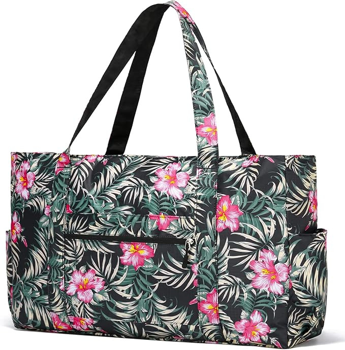 Extra Large Beach Tote Bags for Family Waterproof Pool Bag for Women with Zipper | Amazon (US)